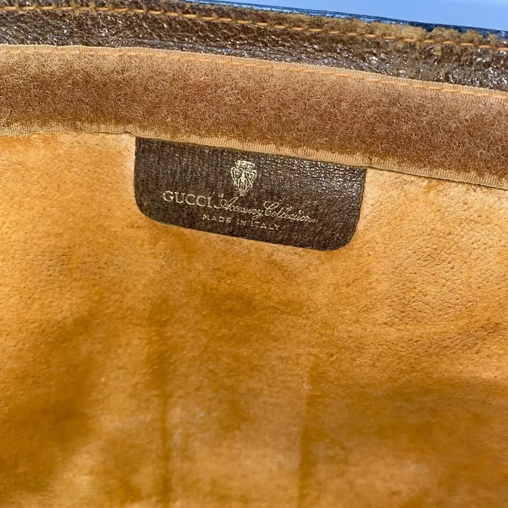 💎Gorgeous💎 Authentic GUCCI Web Sherry Line GG Logo Canvas/Leather Clut…